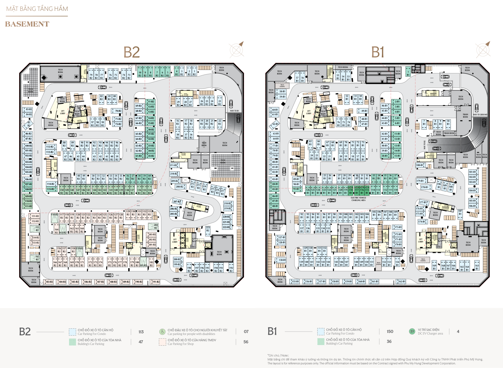 triton crown phú mỹ hưng mặt bằng tầng hầm