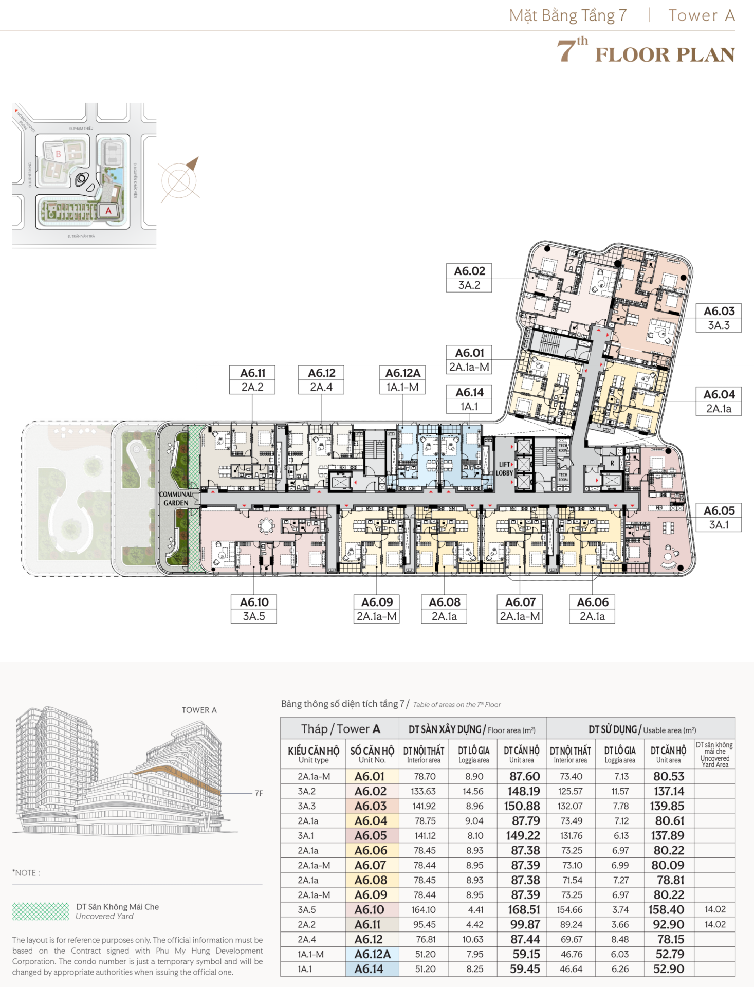 triton crown phú mỹ hưng mặt bằng tầng 7