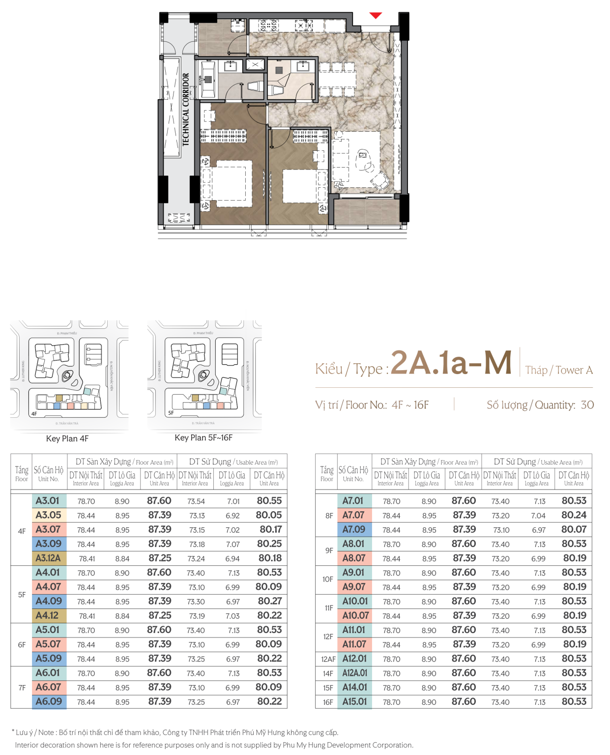 triton crown phú mỹ hưng mặt bằng tầng 2A